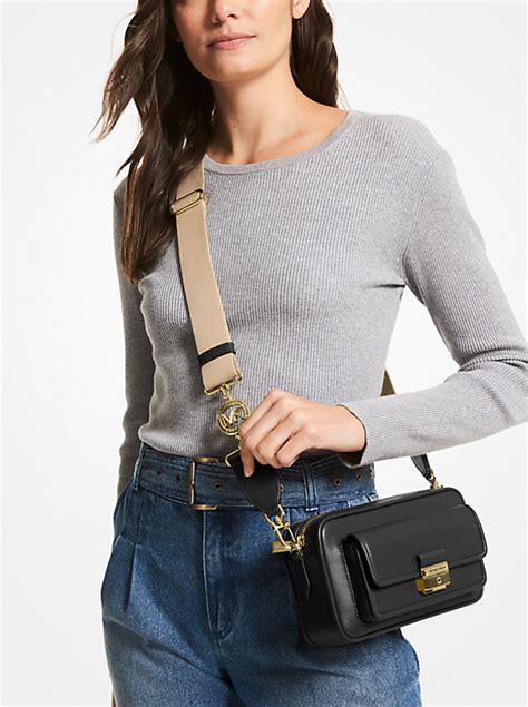 michael kors studio scout medium leather camera bag|Michael Kors bradshaw bag.